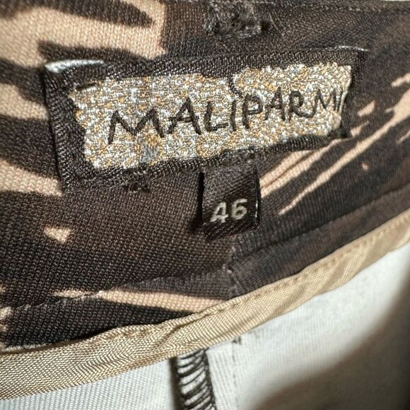 SALE! Brown Maliparmi Patterned Pants Size 46 (12) EUC - Picture 6 of 7